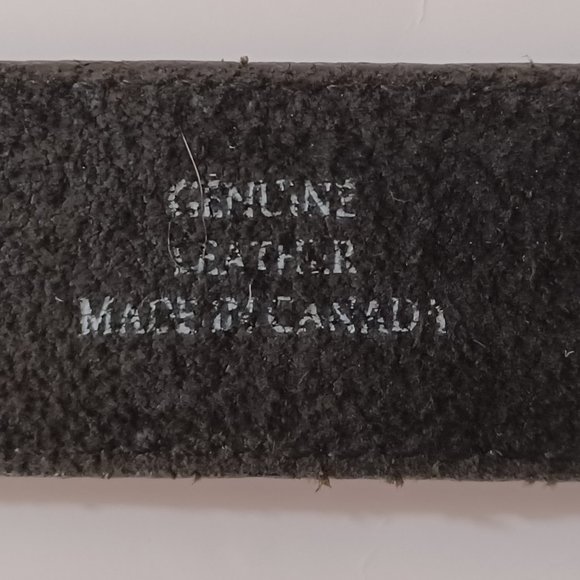 Genuine Leather Belt - Black - Size Large - Picture 3 of 6